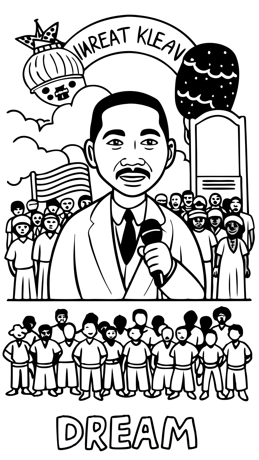 coloriage Martin Luther King Jr